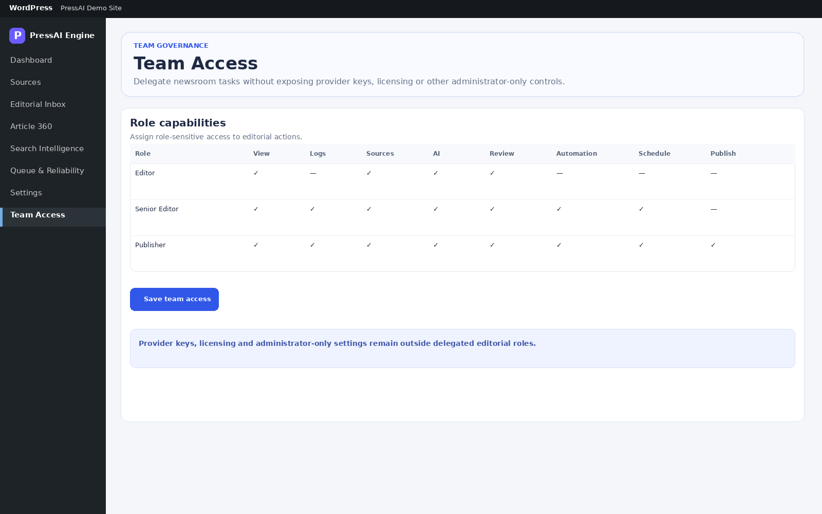 PressAI Team Access